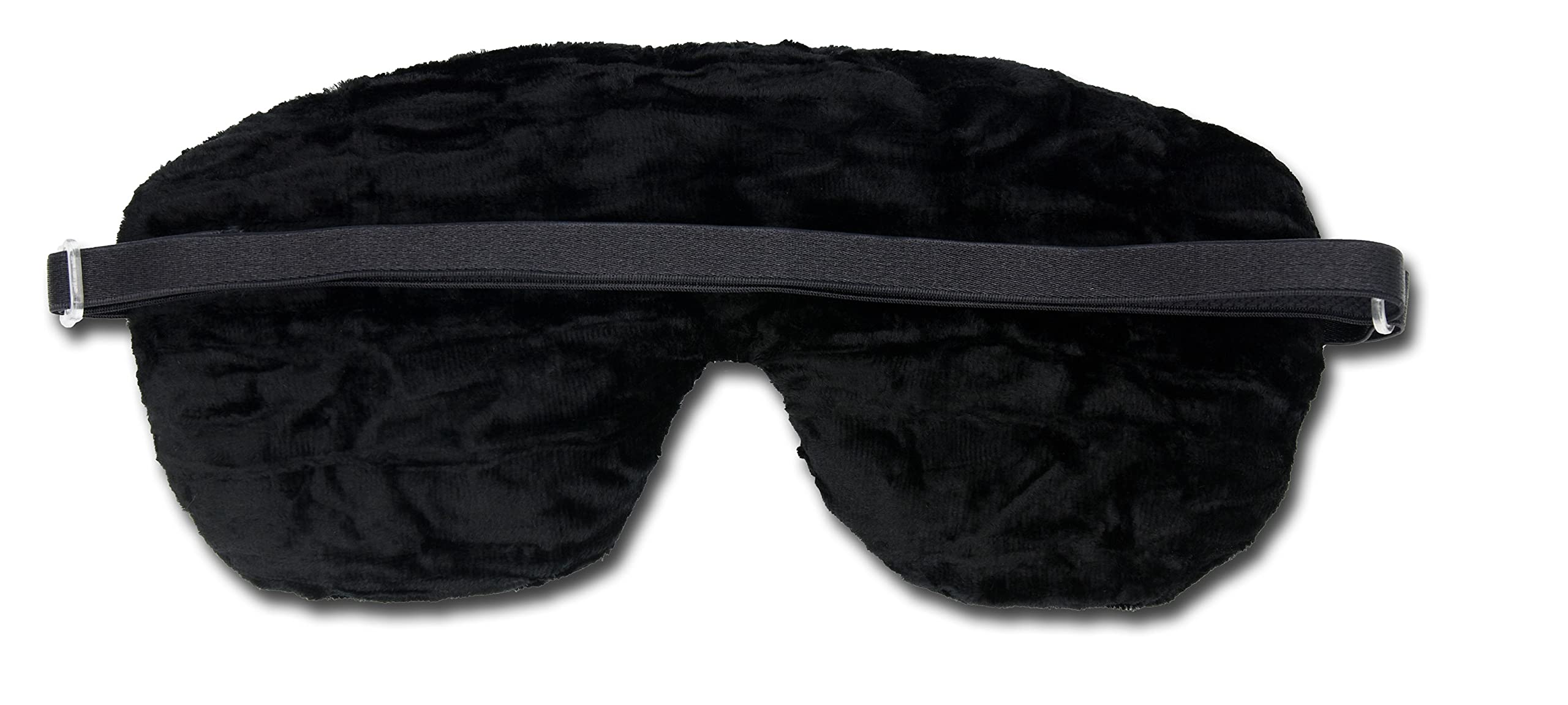 Handmade Weighted Lavender Aromatherapy Eye Mask Pillow for Yoga, Meditation & Sleep - Adjustable Strap with Flaxseed Fill & Satin/Velvet Cover - Black (TEMFL-BK) - Perfect for Stress Relief, Travel & Home Relaxation