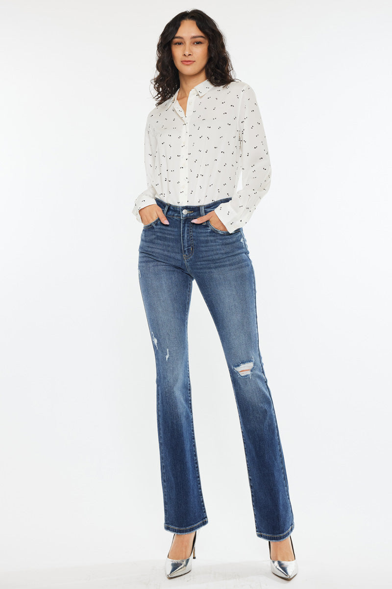Brooklyn Essentials High Rise Skinny Bootcut Jeans for Women - Stretchy Denim Pants with Flattering Fit - Perfect for Work, Casual Outings & Date Nights