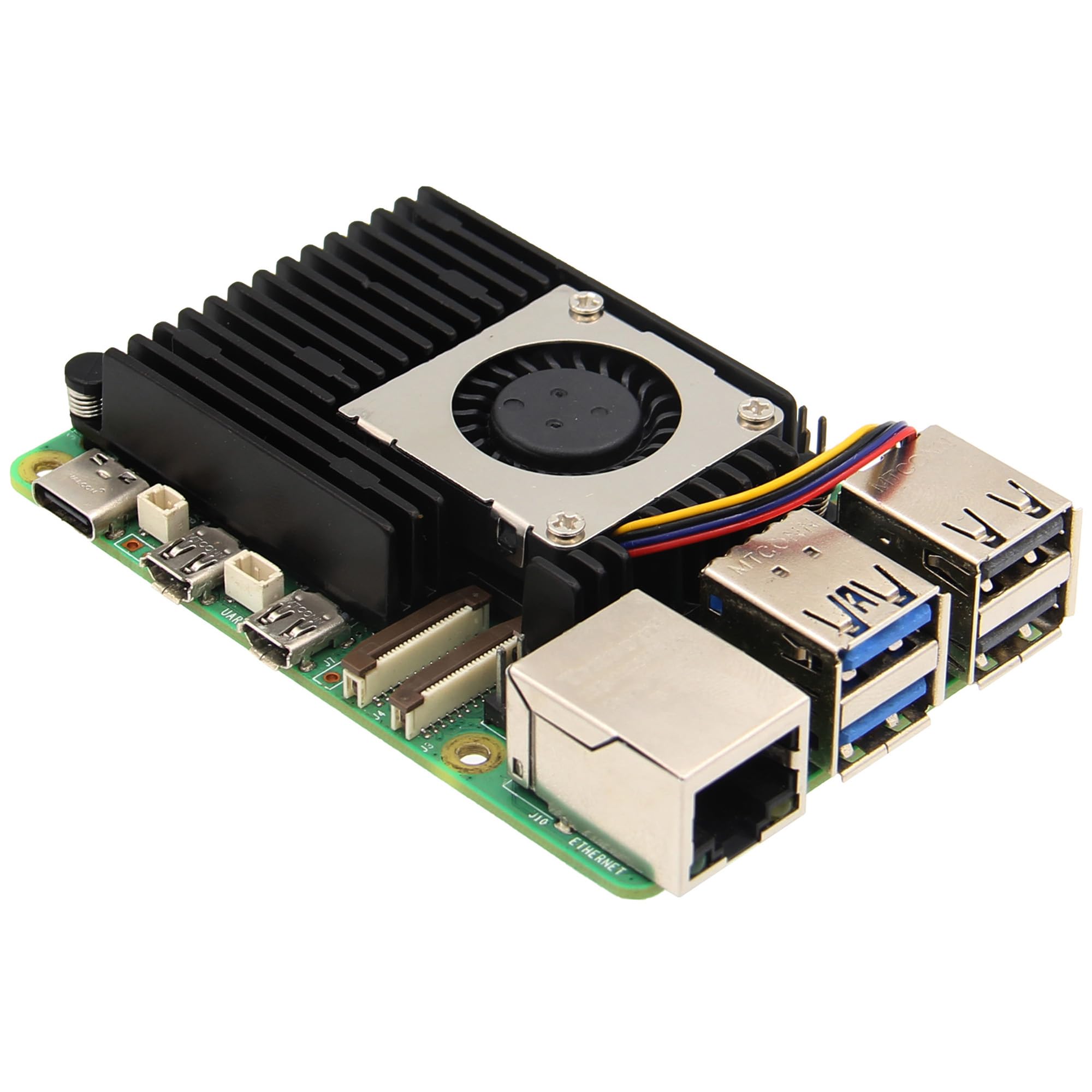 Geekworm H505 Active Cooling Fan for Raspberry Pi 5 - Aluminum Heatsink with PWM Blower Fan | Perfect for Overclocking & High-Performance Computing Projects