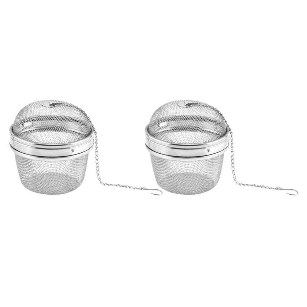 DOITOOL 2-Pack Stainless Steel Tea Infuser Balls - Fine Mesh Loose Leaf Tea Strainer for Herbs & Spices - Perfect for Brewing Tea, Cooking, and Baking at Home or Office