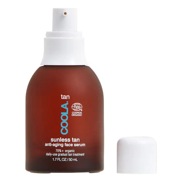 COOLA Sunless Tanning Serum with Hyaluronic Acid - Anti-Aging Facial Self Tanner for Natural Glow | Perfect for Daily Skincare & Sun-Kissed Look