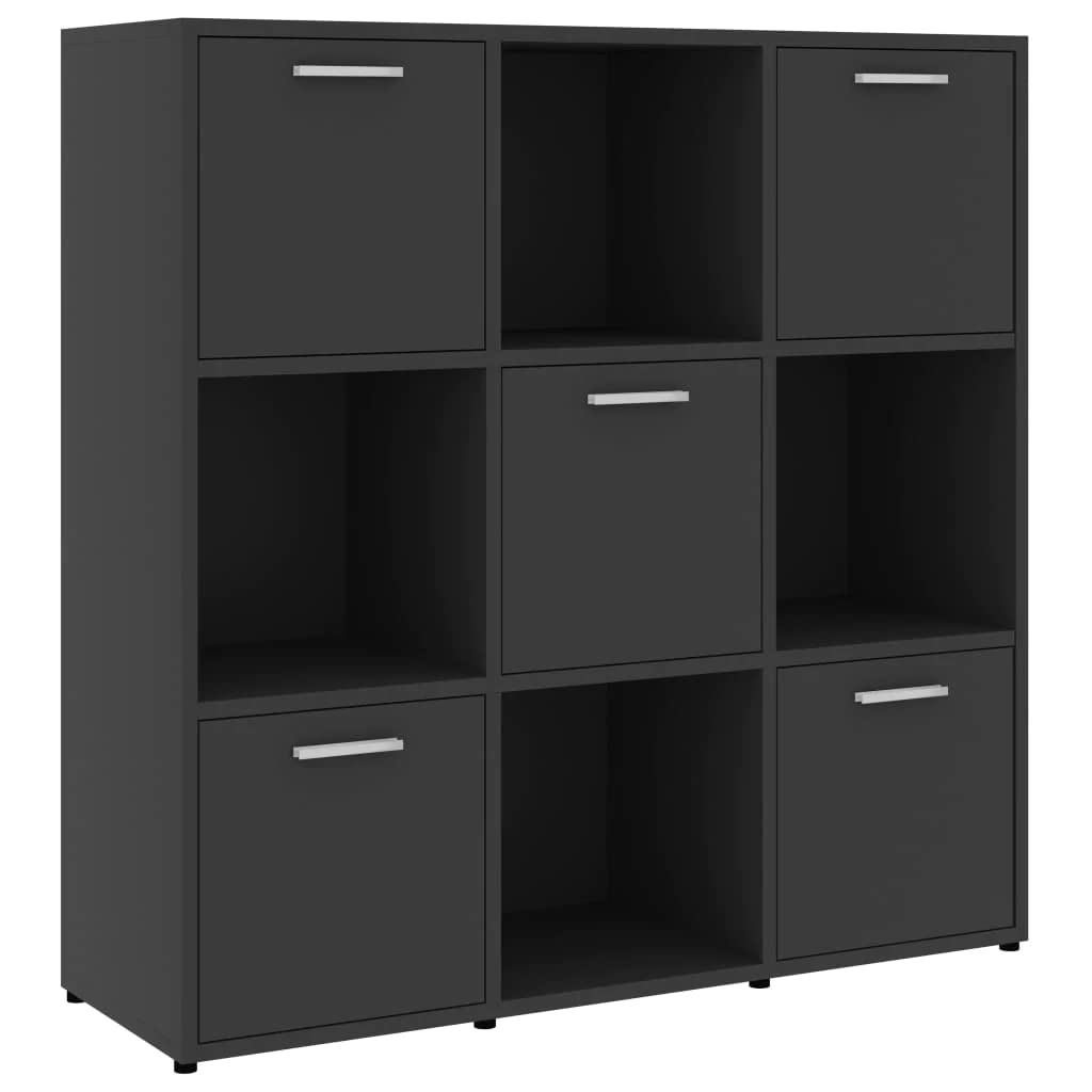 vidaXL Bookcase Storage Cabinet - Chipboard Bookshelf Organizer for Home & Office - Multi-Color Options for Living Room, Bedroom, or Study