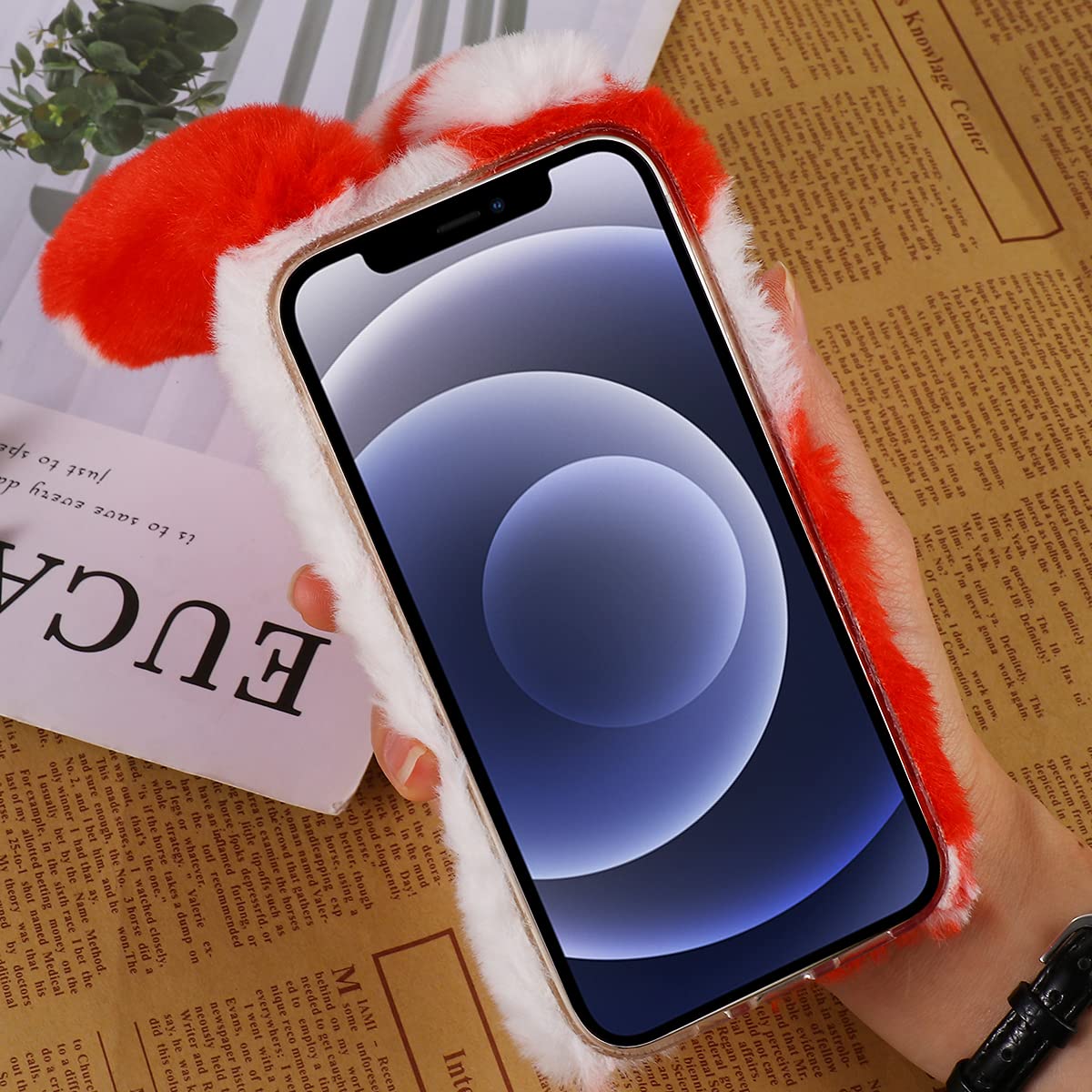 Mikikit Puffy Cartoon Soft Phone Case - Cow & Rabbit Design, Four Seasons Protective Shell for Wild Telephone, Durable Cell Phone Protector for Daily Use, Travel, and Outdoor Activities