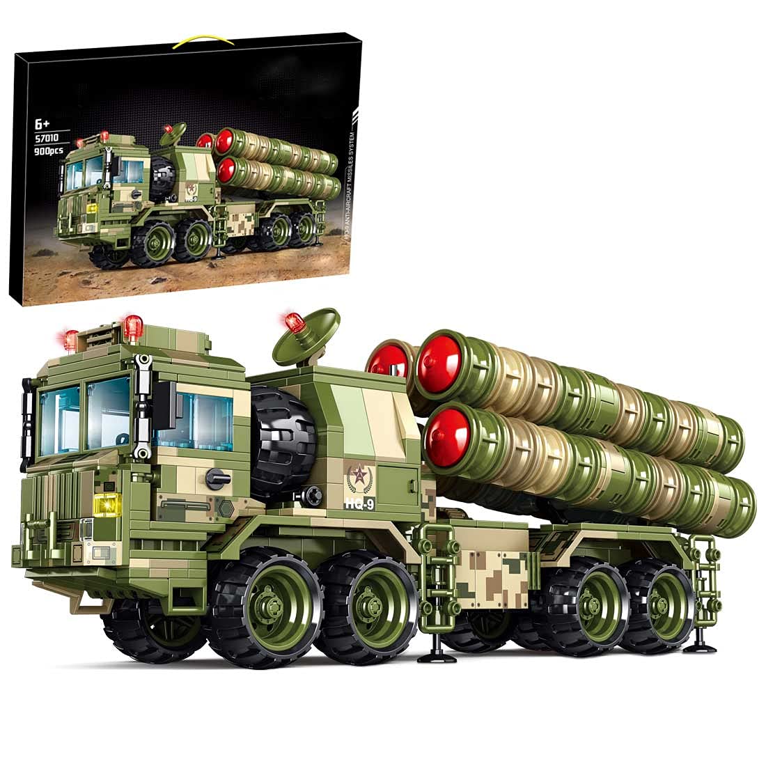MingCheng Military Missile Truck Building Blocks Set - 900 Piece Army Vehicle Construction Toy for Adults & Kids, Compatible with Lego - Perfect for STEM Learning, Creative Play & Collectors