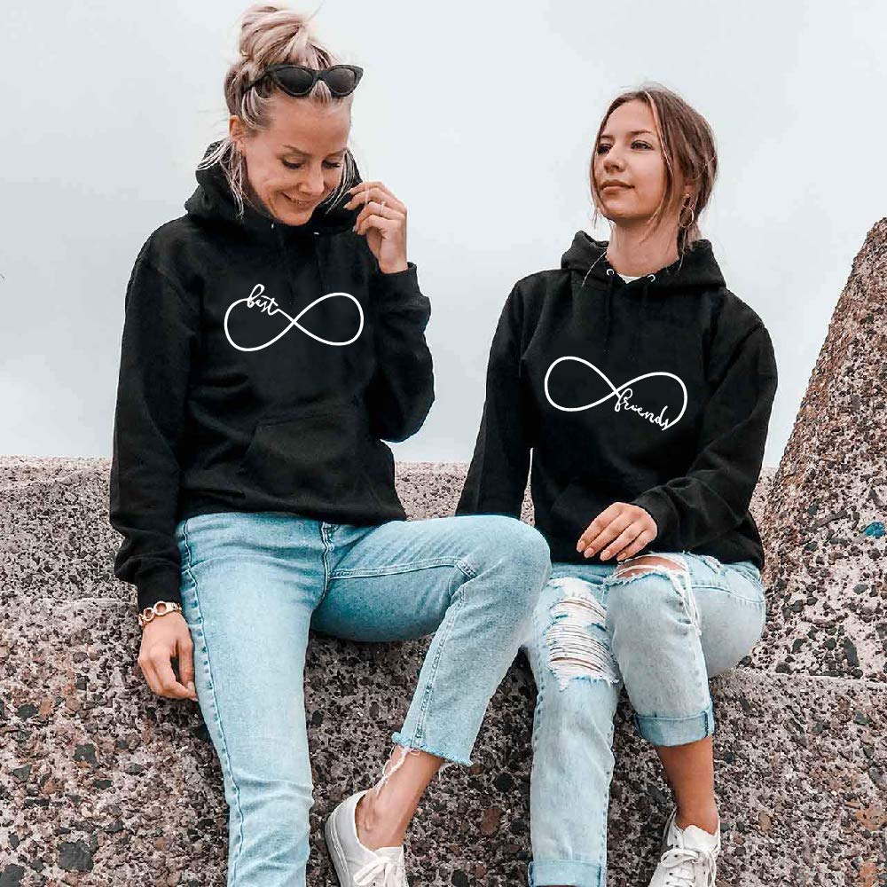 Best Friend Hoodies for 2 - Matching BFF Pullover Sweaters for Teen Girls | Cozy Couple Hoodies for Autumn & Winter | Perfect for Christmas Gifts, Twin Outfits, and Bestie Photo Shoots