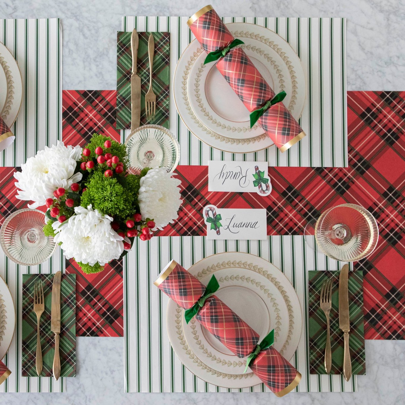 Eco-Friendly Green Ribbon Stripe Placemat Set - Washable & Durable Table Mats for Dining, Kitchen, and Party Decor - Perfect for Everyday Use and Special Occasions