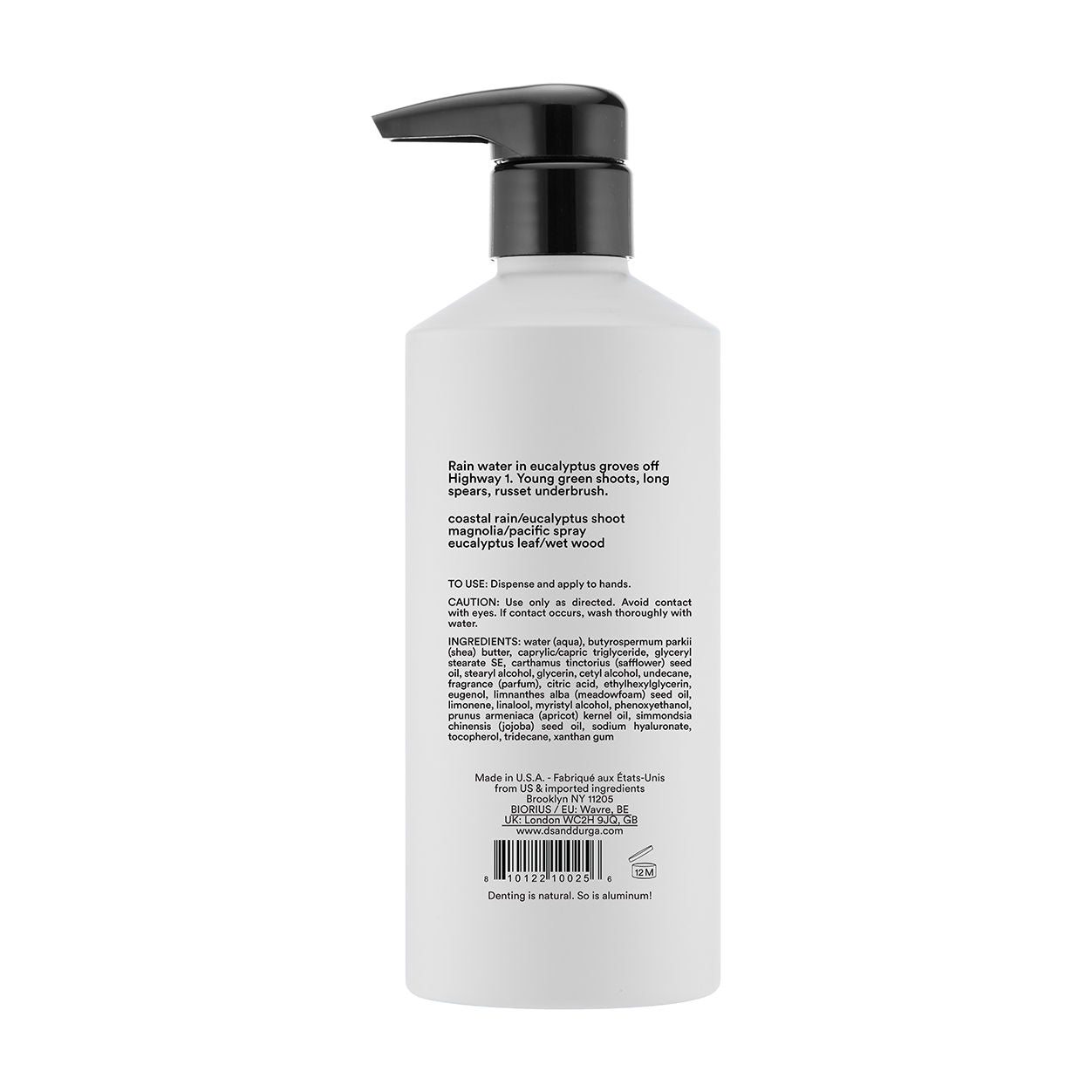 Big Sur After Rain Hand Lotion - Moisturizing & Nourishing Cream for Dry Skin - Perfect for Office, Travel & Daily Hydration