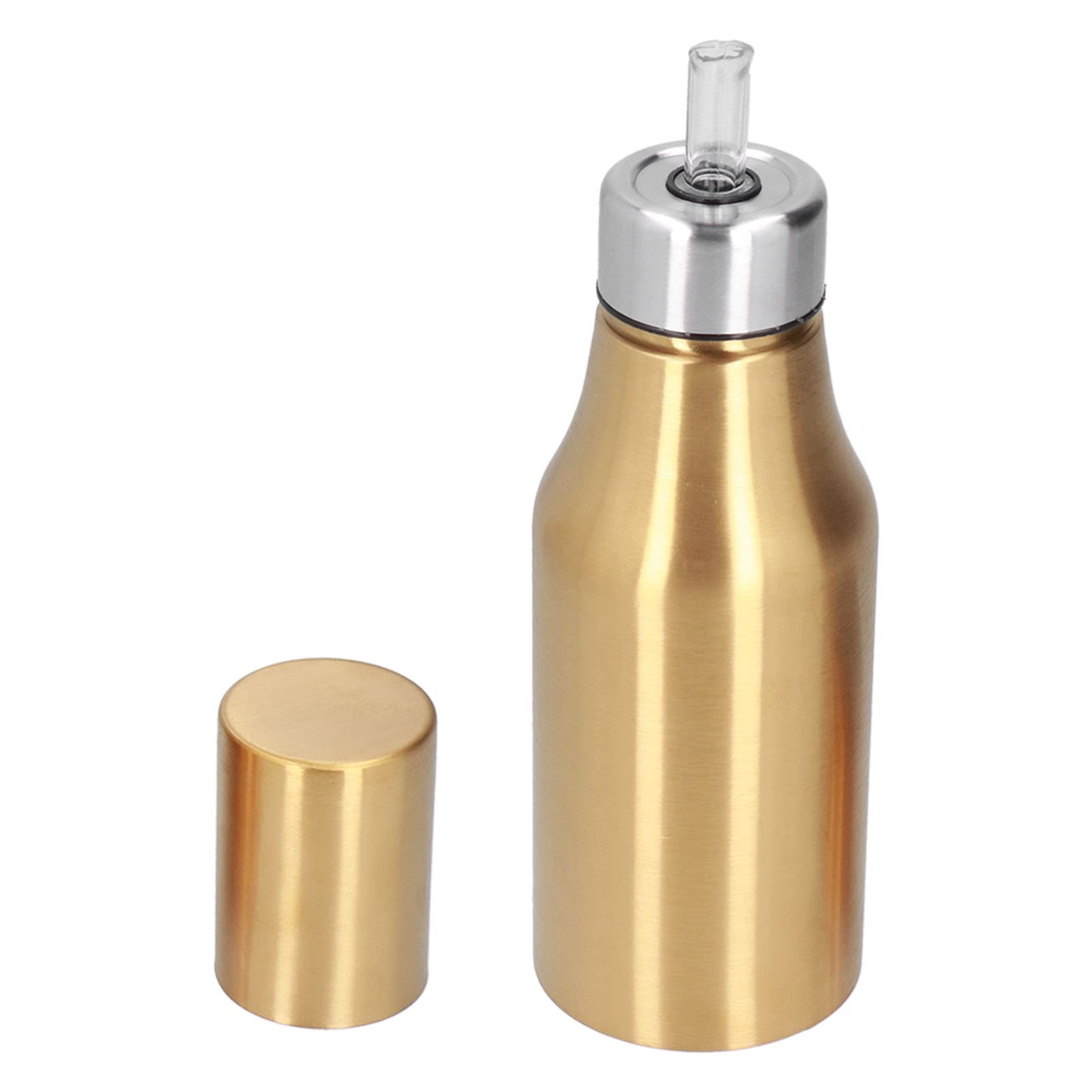 Premium Stainless Steel Olive Oil Decanter - Leak Proof Kitchen Oil Dispenser with Elegant Gold Finish | Perfect for Home Cooking, Dinner Parties & Restaurant Use