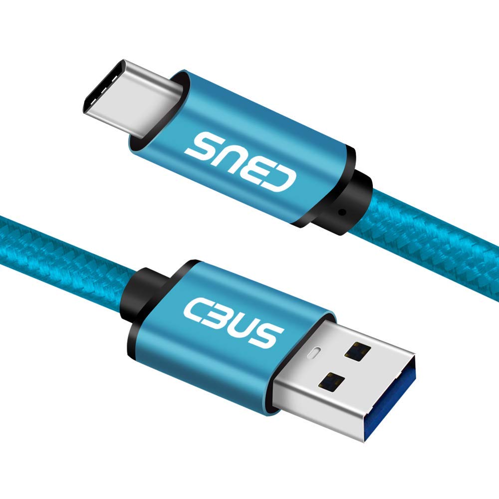 3-Pack Heavy-Duty Braided USB to USB-C Fast Charging Cable - Compatible with Samsung Galaxy S25/S24/Plus/Ultra/FE, A35/A16/A15/A14 5G, Flip, Moto G Power/Play/Stylus, TCL 50/40/XE/LE - Durable Fast Charging Cord for Phones, Tablets & More (Blue) - Perfect for Home, Office & Travel Charging