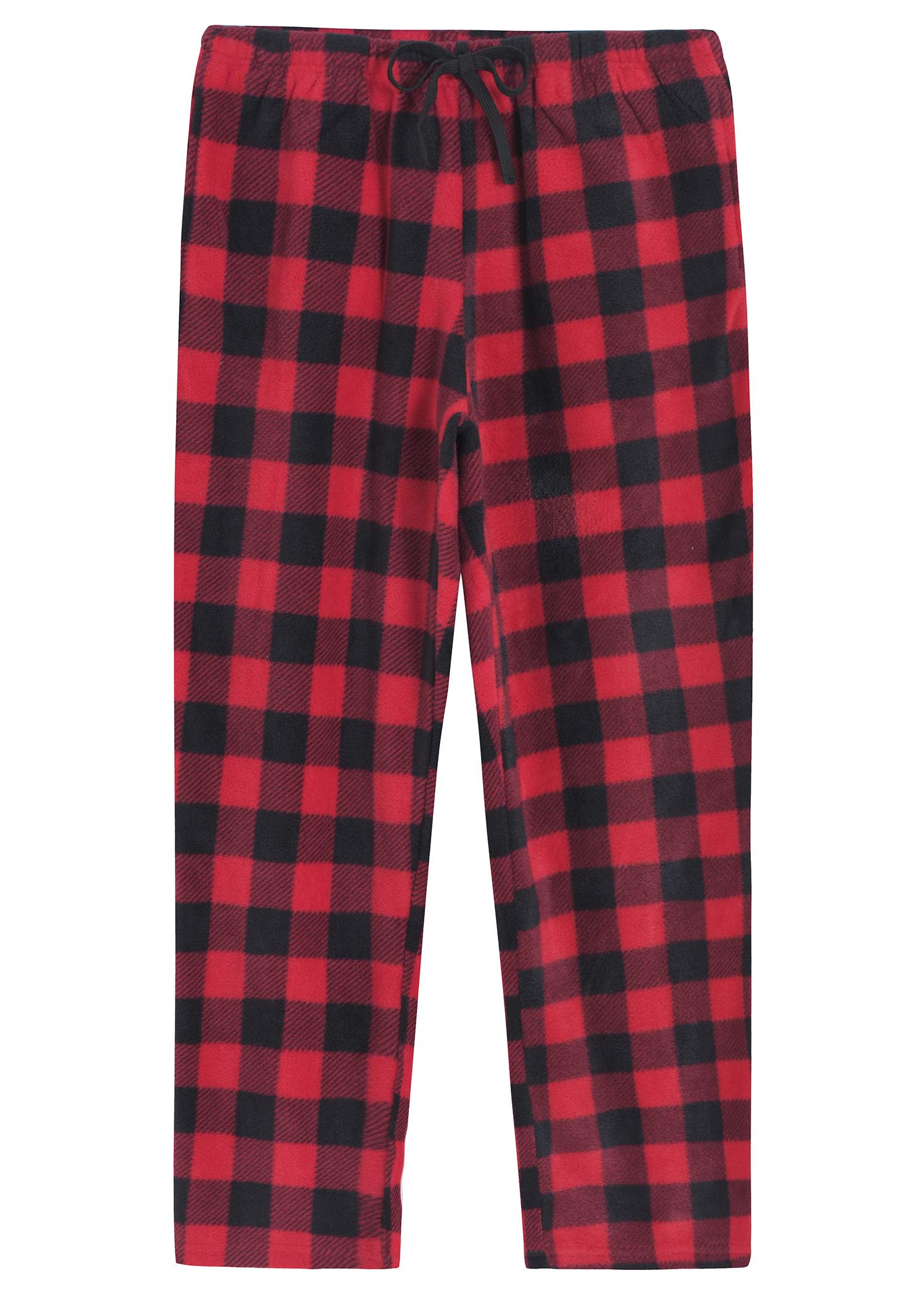 Cozy Women's Fleece Plaid Pajama Pants with Pockets - Soft Winter Sleepwear & Lounge Pants for Home, Travel & Relaxation