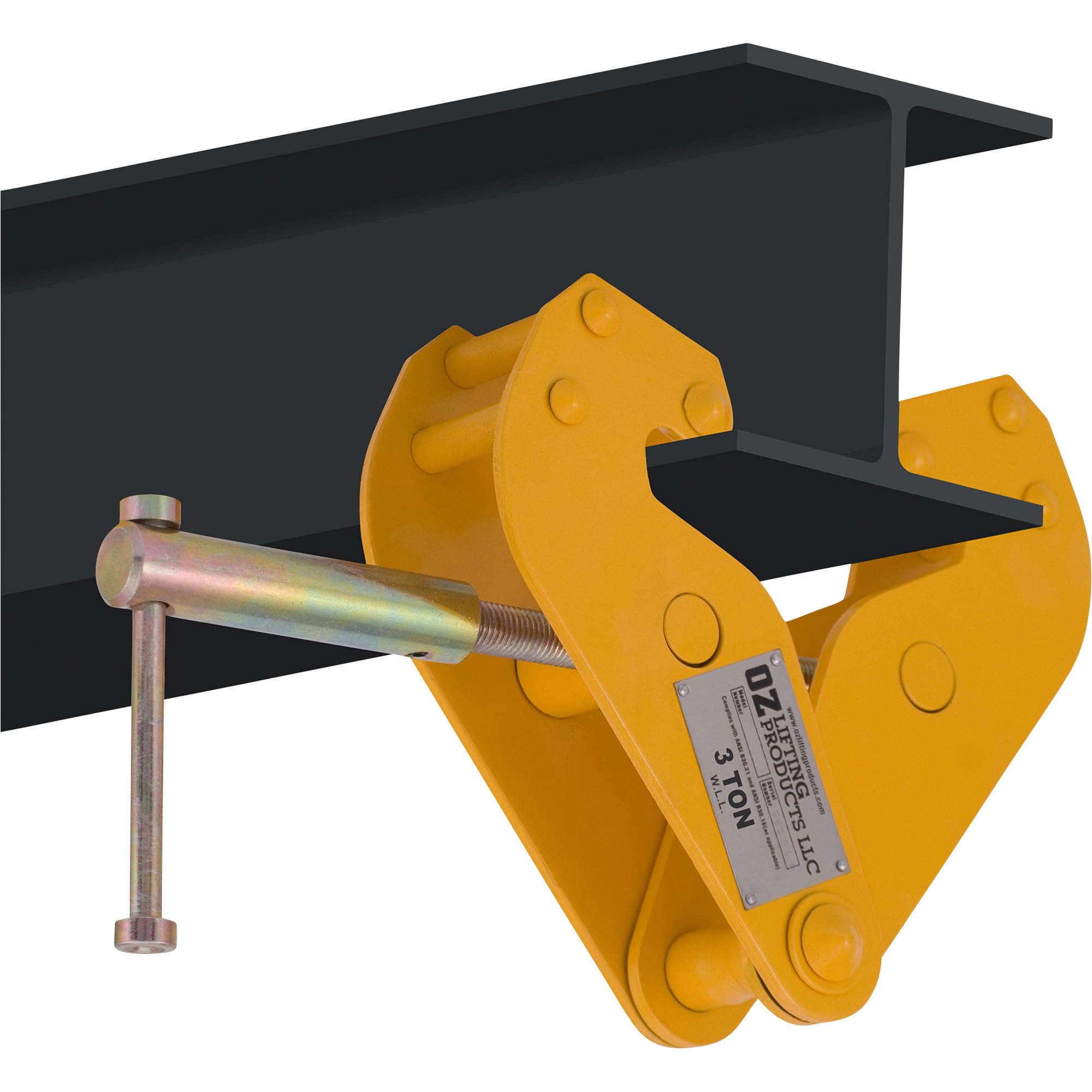 OZ Lifting OZ3BC 3 Ton Beam Clamp for Construction - Fits 3.15