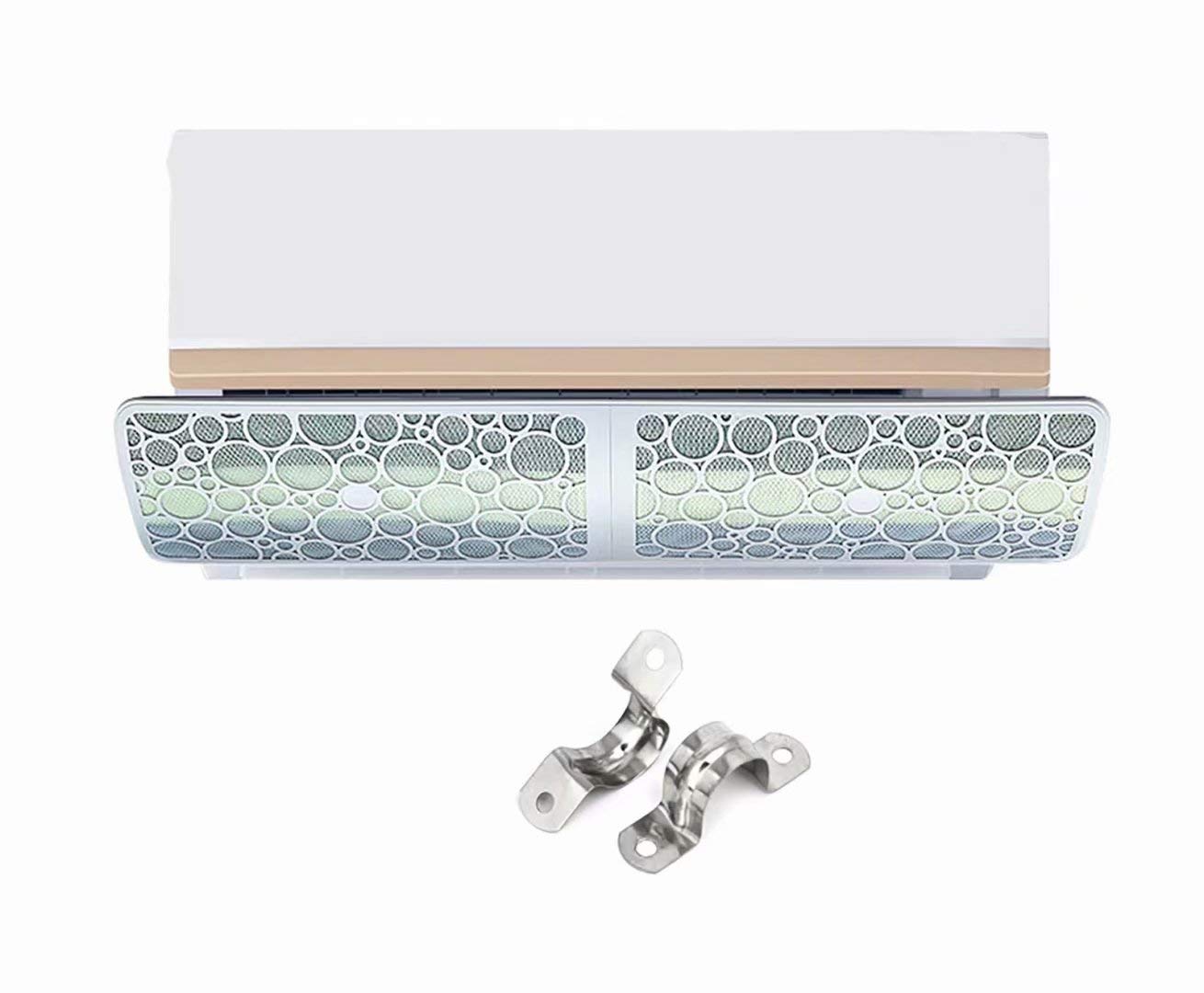 Reusable 35-inch Air Conditioner Wind Deflector with 2 Snap Rings - Easy to Clean AC Vent Deflector for Better Air Circulation & Temperature Control - Perfect for Bedrooms, Offices & Living Rooms