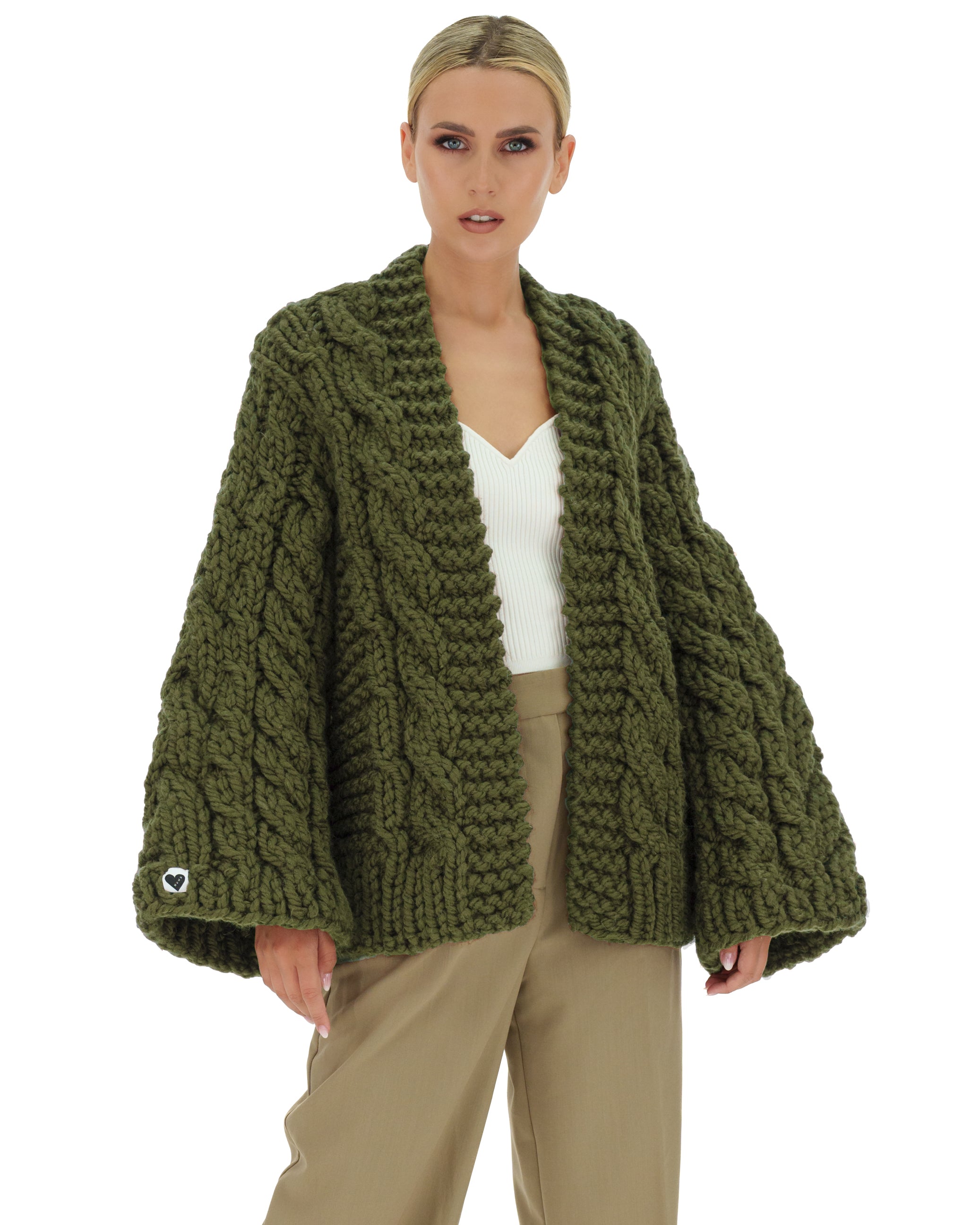 Cozy Cable Knit Cardigan Sweater for Women - Soft Chunky Knit Open Front Long Sleeve Wrap - Perfect for Fall, Winter & Layering Outfits
