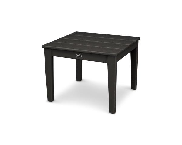 Polywood Black Newport 22-Inch End Table - Weatherproof Outdoor Patio Side Table for Garden, Poolside & Deck Use