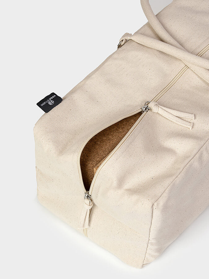 GOTS Certified Organic Cotton Yoga Bag - Eco-Friendly Yoga Equipment Storage for Studio & Travel - Perfect for Yoga Mats, Blocks, and Accessories