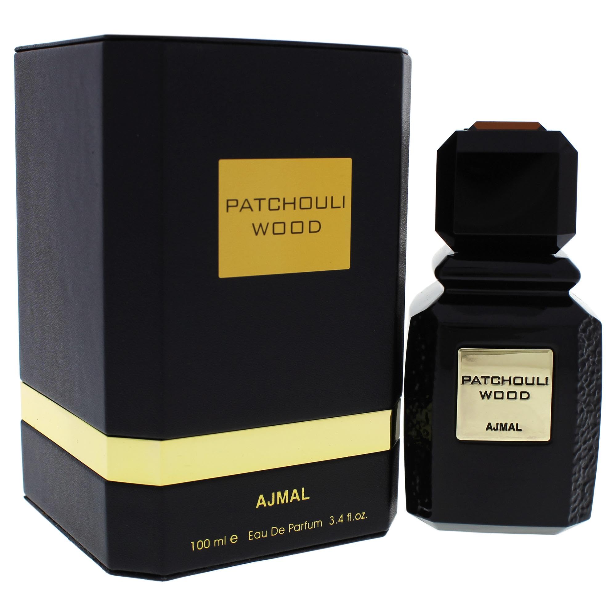 Ajmal Patchouli Wood Unisex Eau de Parfum - 3.4 oz / 100ml Long-Lasting Fragrance Spray for Men & Women | Perfect for Date Night, Office Wear & Special Occasions