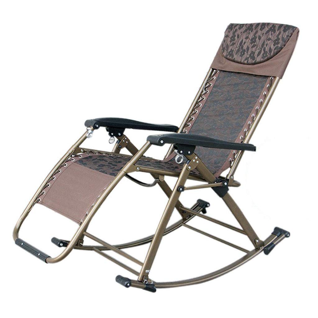 Foldable Rocking Chair for Outdoor & Indoor Use - Portable Garden, Lawn, Beach, Camping Lounge Chair - Lightweight & Easy Storage - Perfect for Fishing, Relaxing, Elderly Naps (Patio, Backyard, Picnic, Travel)