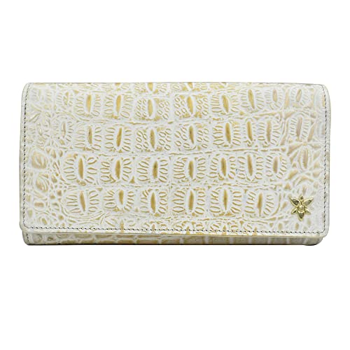 Croco Embossed Cream Gold