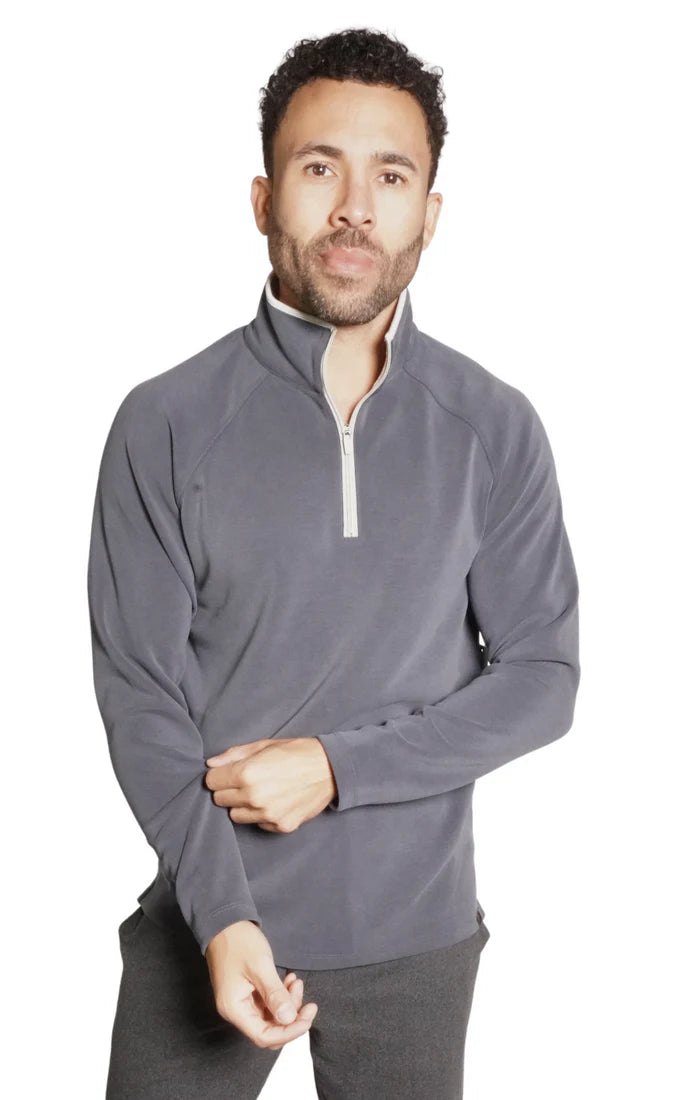 Fundamental Coast Timberwolf 1/2 Zip Fleece Pullover - Warm & Stylish Men's Quarter-Zip Sweatshirt for Outdoor Hiking, Camping & Casual Wear