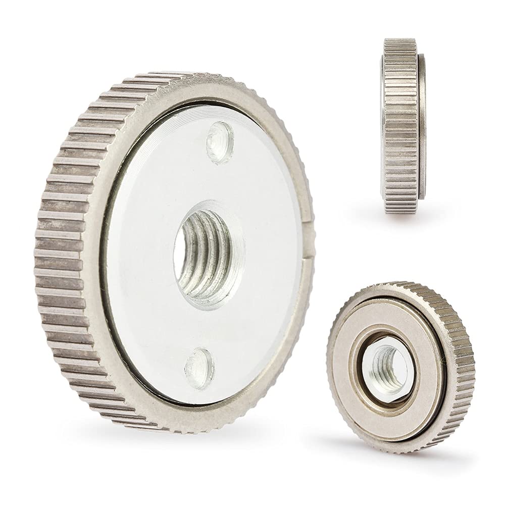 M14 Angle Grinder Replacement Locking Plate Chuck - Quick Clamping Nut Device (JA55, Grey) for Secure Blade Attachment - Perfect for Metal Cutting, Woodworking & DIY Projects