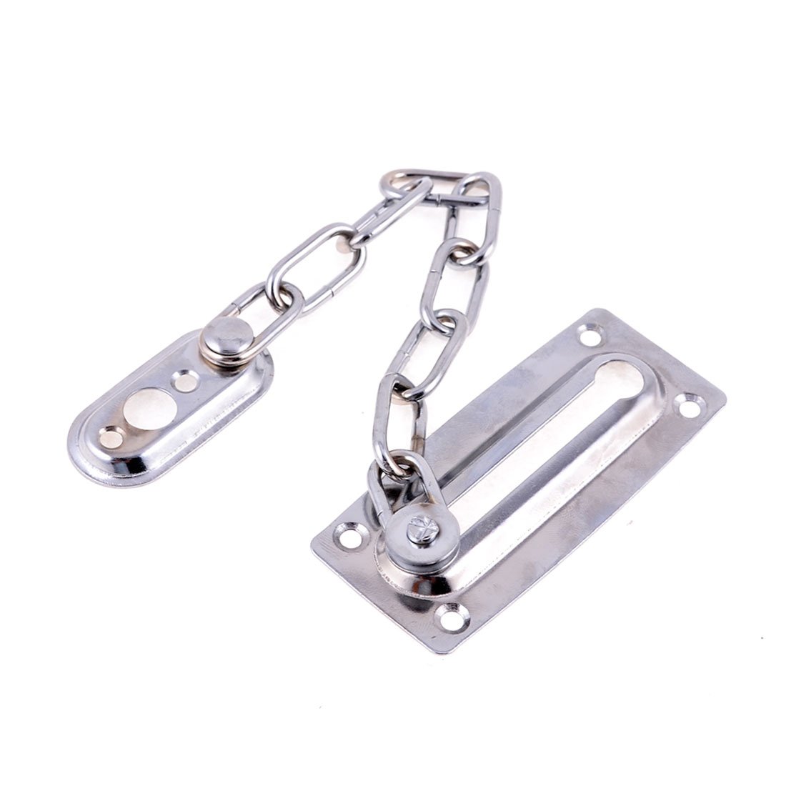 Heavy Duty Metal Deadbolt Lock Plate with Slide Chain - Secure Interior Doors & Gates - Home Security Guard for Apartments, Bedrooms & Offices