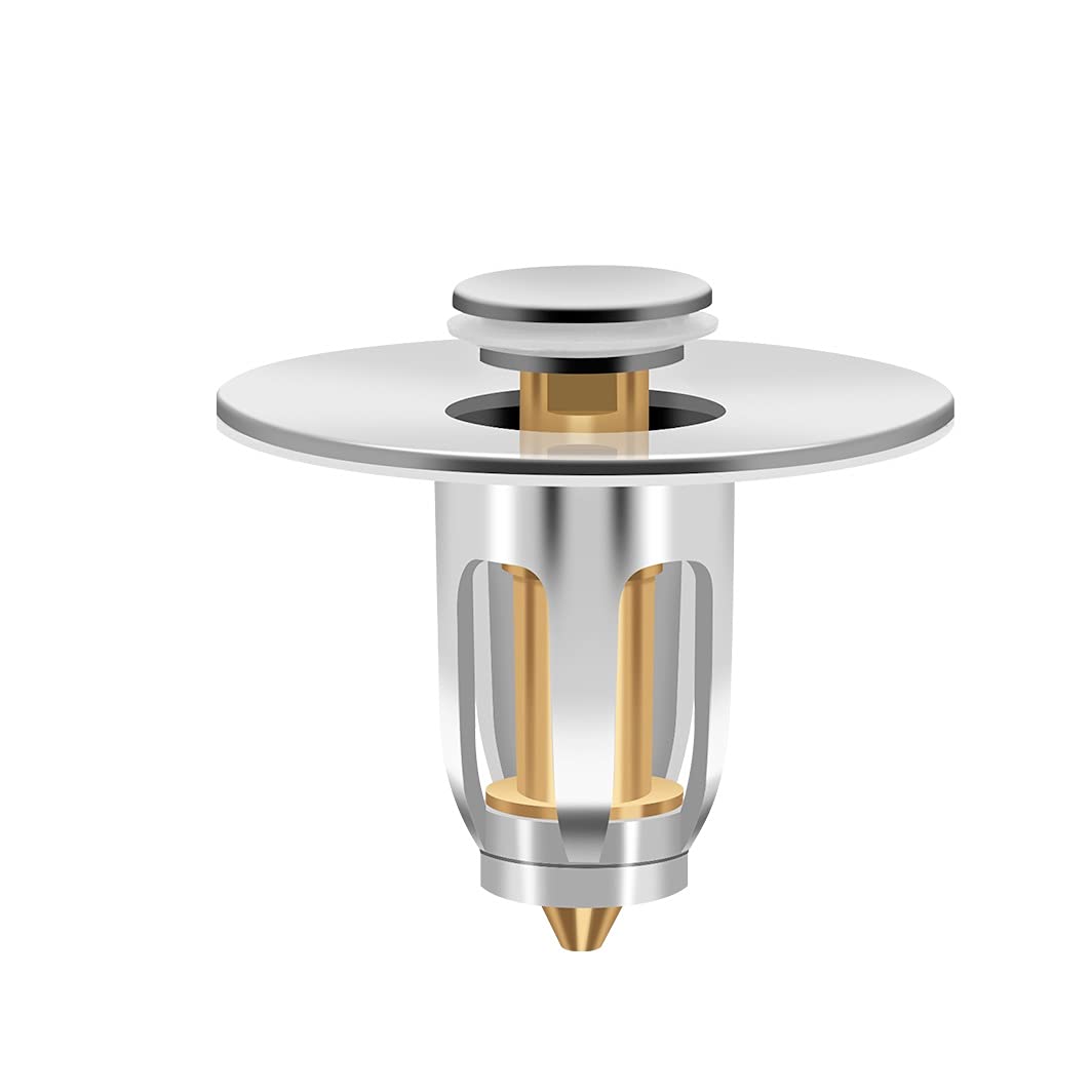 Universal Sink Basin Pop-Up Drain Filter Hair Catcher with Shower & Bath Stopper - Durable Kitchen Sink Strainer Plug for Bathroom & Kitchen Accessories, Ideal for Home & Commercial Use
