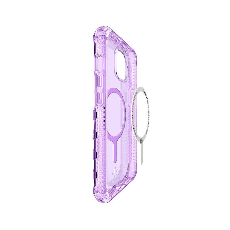 iTSKINS SUPREME MAGCLEAR Magnetic Phone Case for iPhone 14 Plus - Purple | Ultra-Thin Protective Cover with MagSafe Compatibility | Perfect for Work, Travel & Everyday Use
