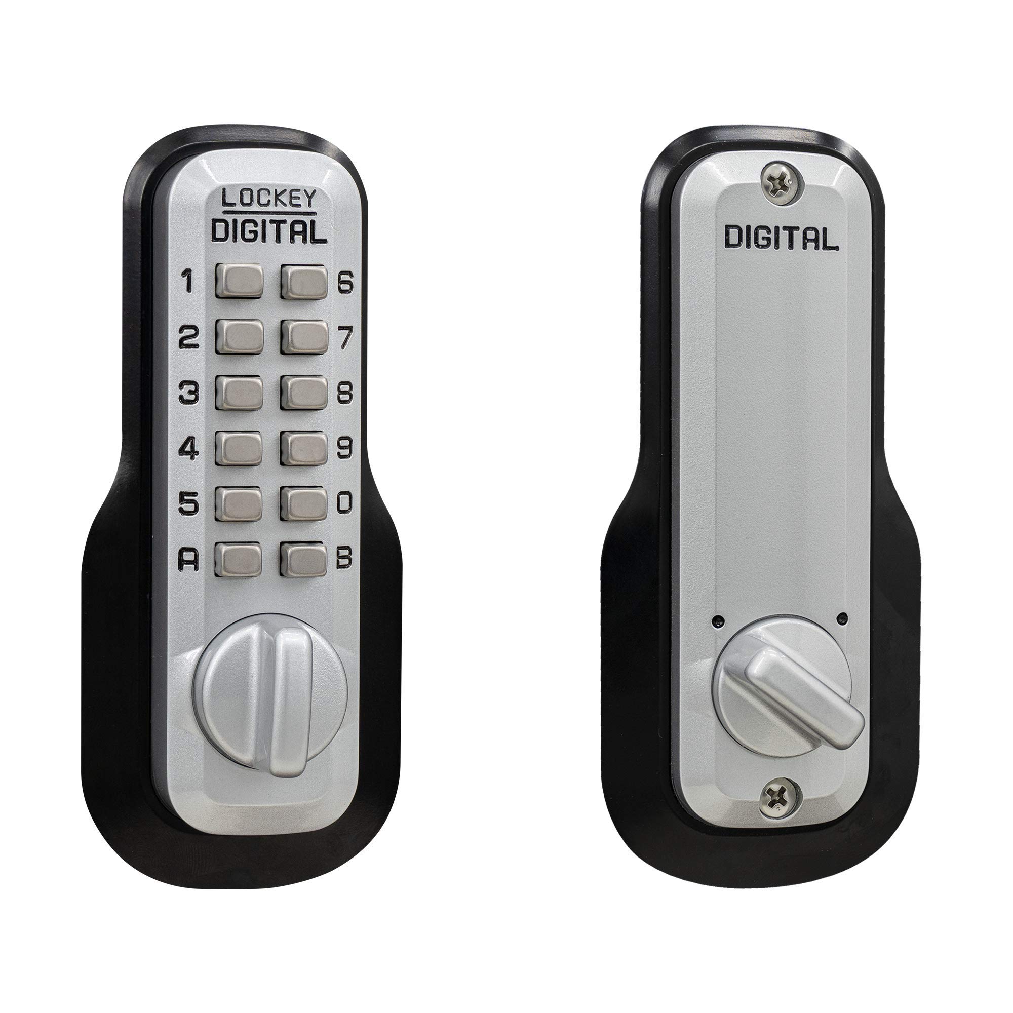 Lockey M210SCEZ Keyless Entry Deadbolt - Single Combination Mechanical Lock with EZ Plates for Home, Office & Apartment Security (Easy Installation)