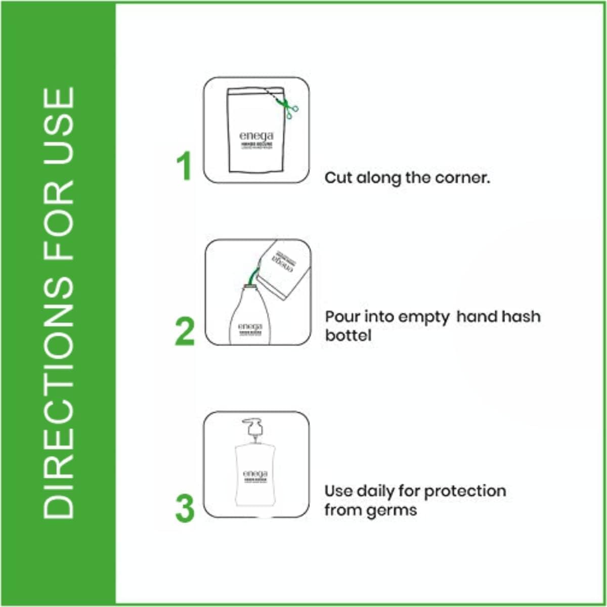 Enega Hands Secure Liquid Hand Wash with Aloe Vera & Turmeric Extract - 750ml | Moisturizing & Antibacterial Hand Soap for Home, Kitchen, and Office Use