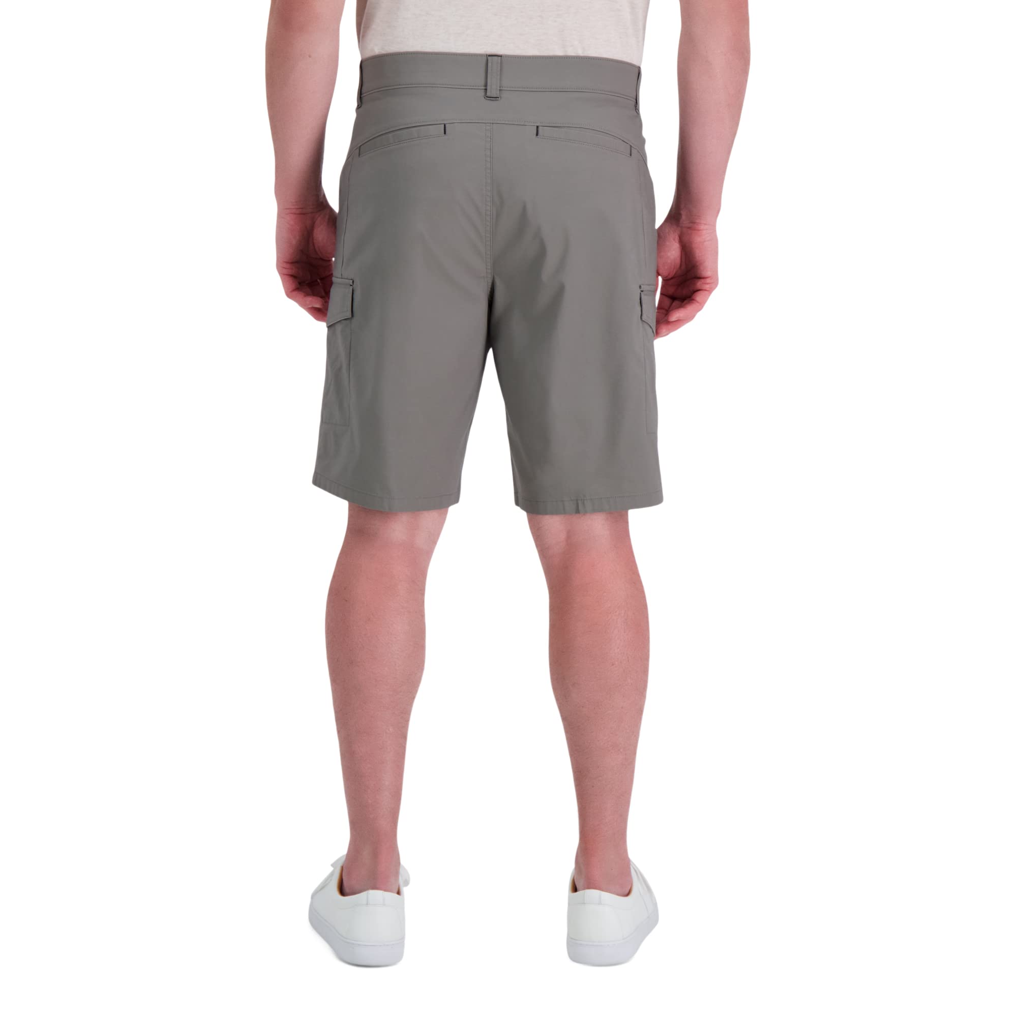 Haggar Men's Comfort Cargo Utility Shorts - Relaxed Fit with Multiple Pockets (Regular & Big Tall Sizes) - Perfect for Outdoor Activities, Travel & Casual Wear