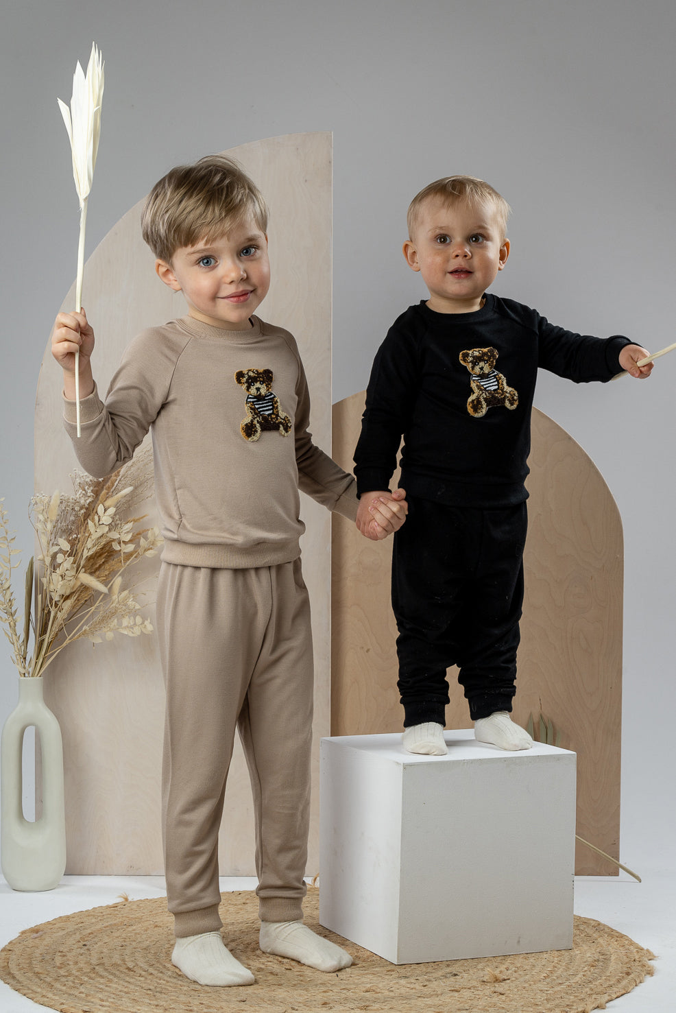 Timothy Black Bamboo Teddy Tracksuit for Women - Soft & Cozy Lounge Set - Eco-Friendly Bamboo Fabric - Perfect for Yoga, Lounging & Travel