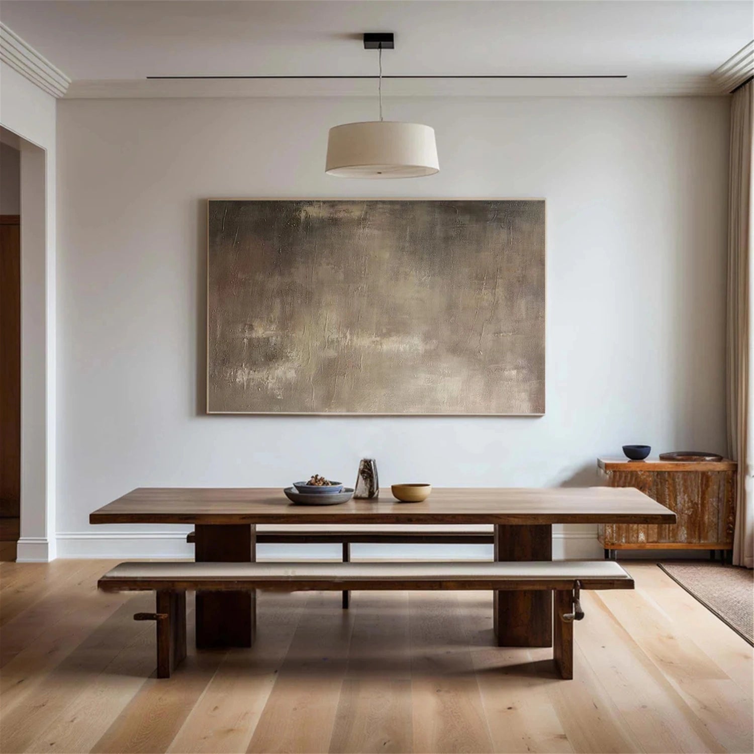 Beige & Brown Abstract Wall Art Print #BB162 - Modern Home Decor for Living Room, Bedroom & Office