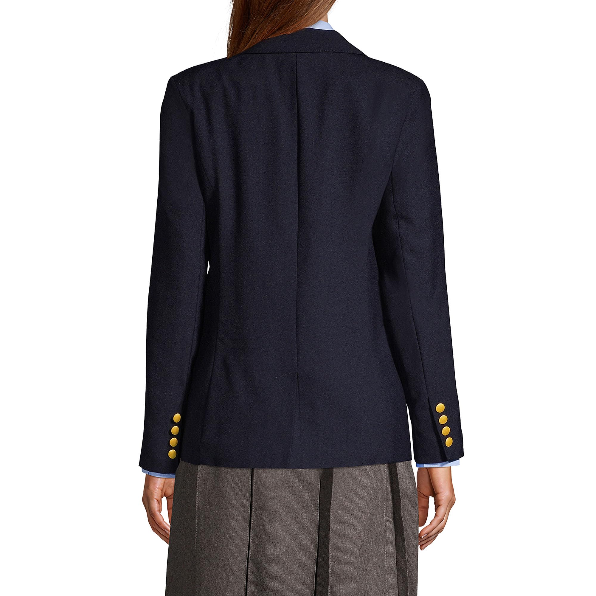 Lands' End Women's Hopsack Blazer - Classic School Uniform Jacket for Professional & Academic Wear | Office, Classroom & Formal Occasions