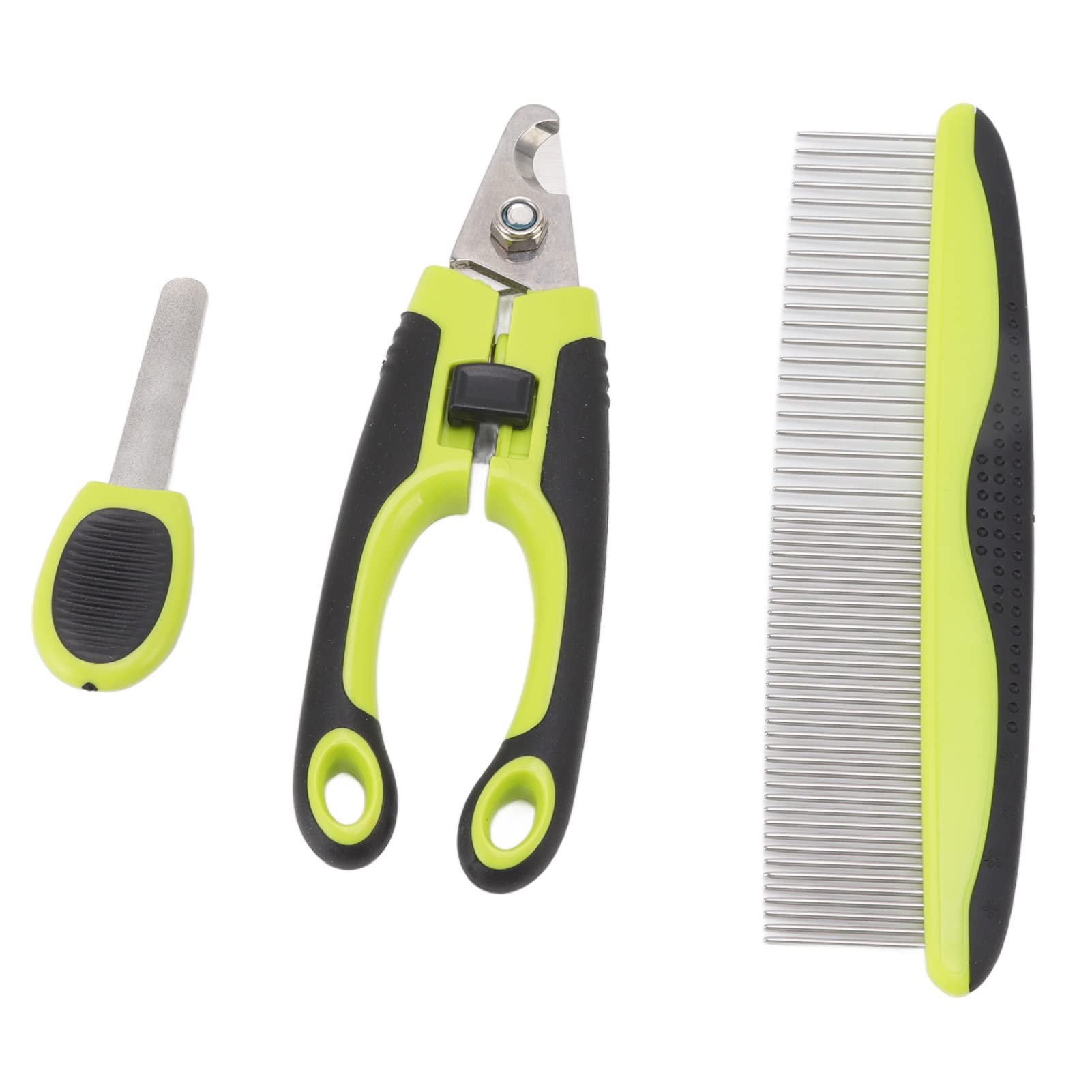 Zerodis Pet Grooming Kit for Dogs & Cats - Deshedding Comb, Nail Clippers with Safety Guard, Nail File & Scissors - Gentle Hair Removal & Safe Nail Trimming for Home Pet Care