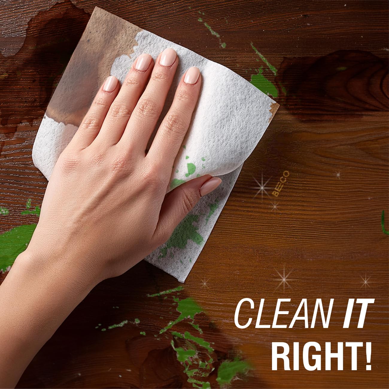 Beco Reusable Bamboo Kitchen Towels - 20 Sheets | Super Soft & Highly Absorbent | Eco-Friendly & Tree-Free | Sustainable Alternative to Paper Towels | Perfect for Kitchen Cleaning, Wiping Spills, and Everyday Use