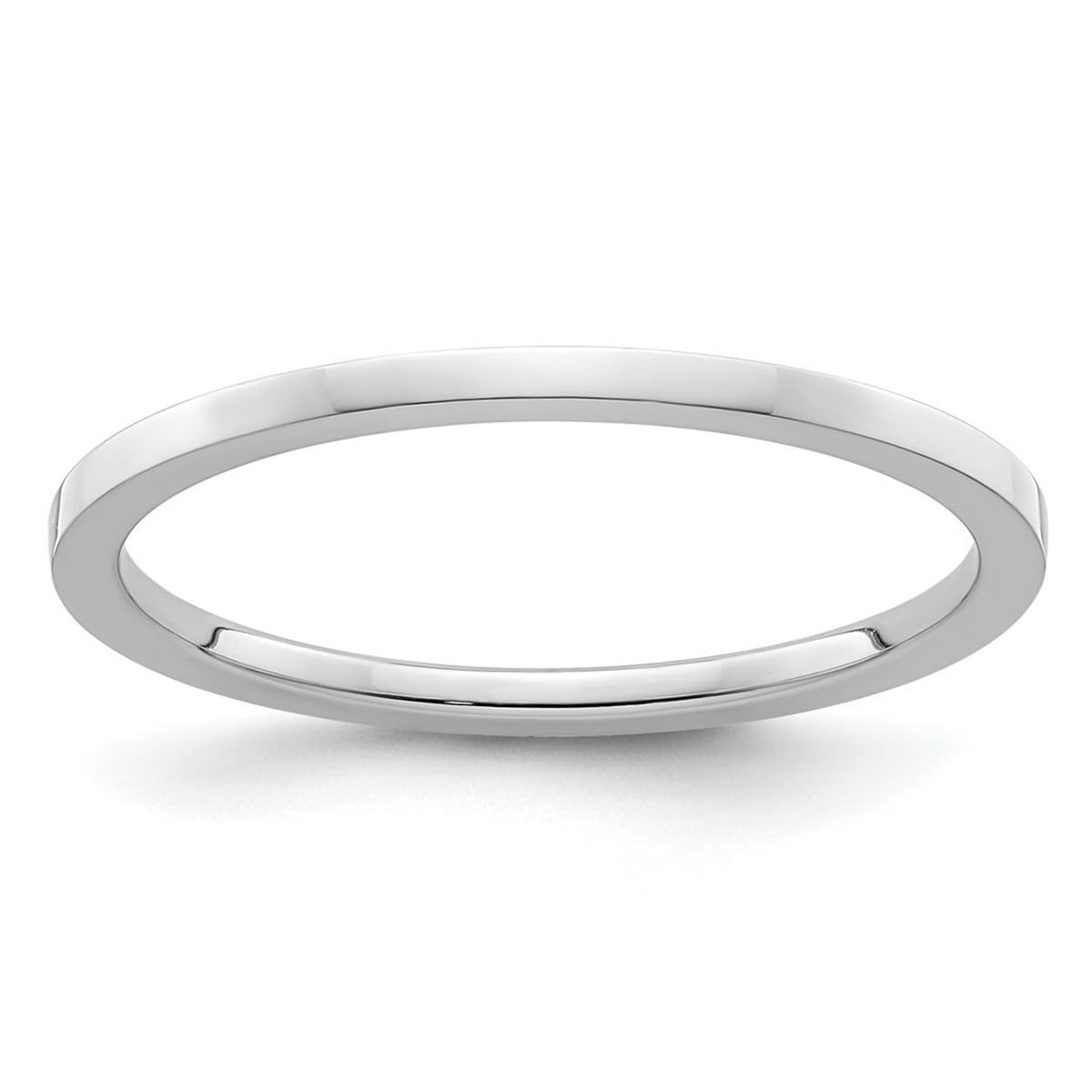 10K Gold Flat Stackable Band Ring for Women - Dainty Wedding Band in Rose Gold, White Gold & Yellow Gold, 1.2mm Thin, Size 4-10 | Perfect for Everyday Wear, Stacking Rings & Anniversary Gifts