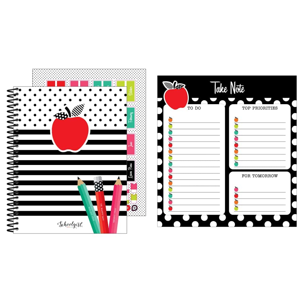 Stylish Black, White & Bright Teacher Planner 8