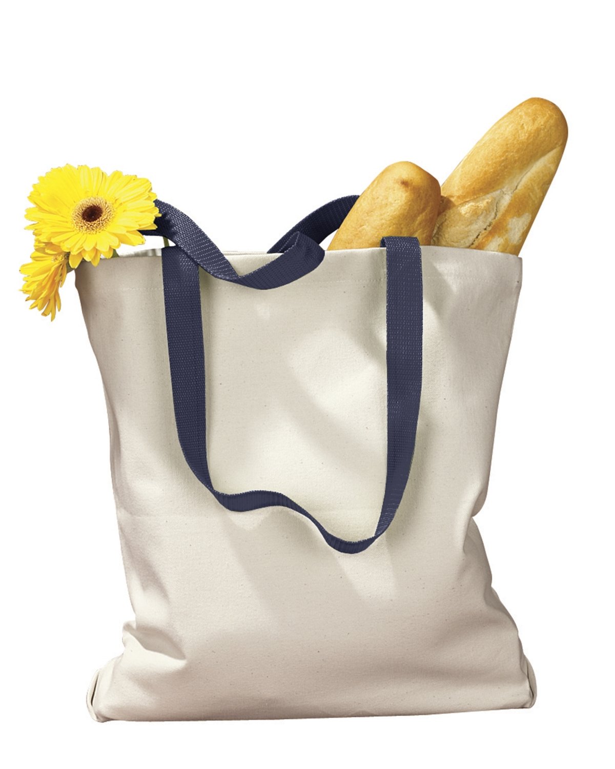 BAGedge BE010 Canvas Tote Bag with Contrasting Handles - Stylish & Durable for Work, Shopping & Travel | Eco-Friendly Cotton Carryall
