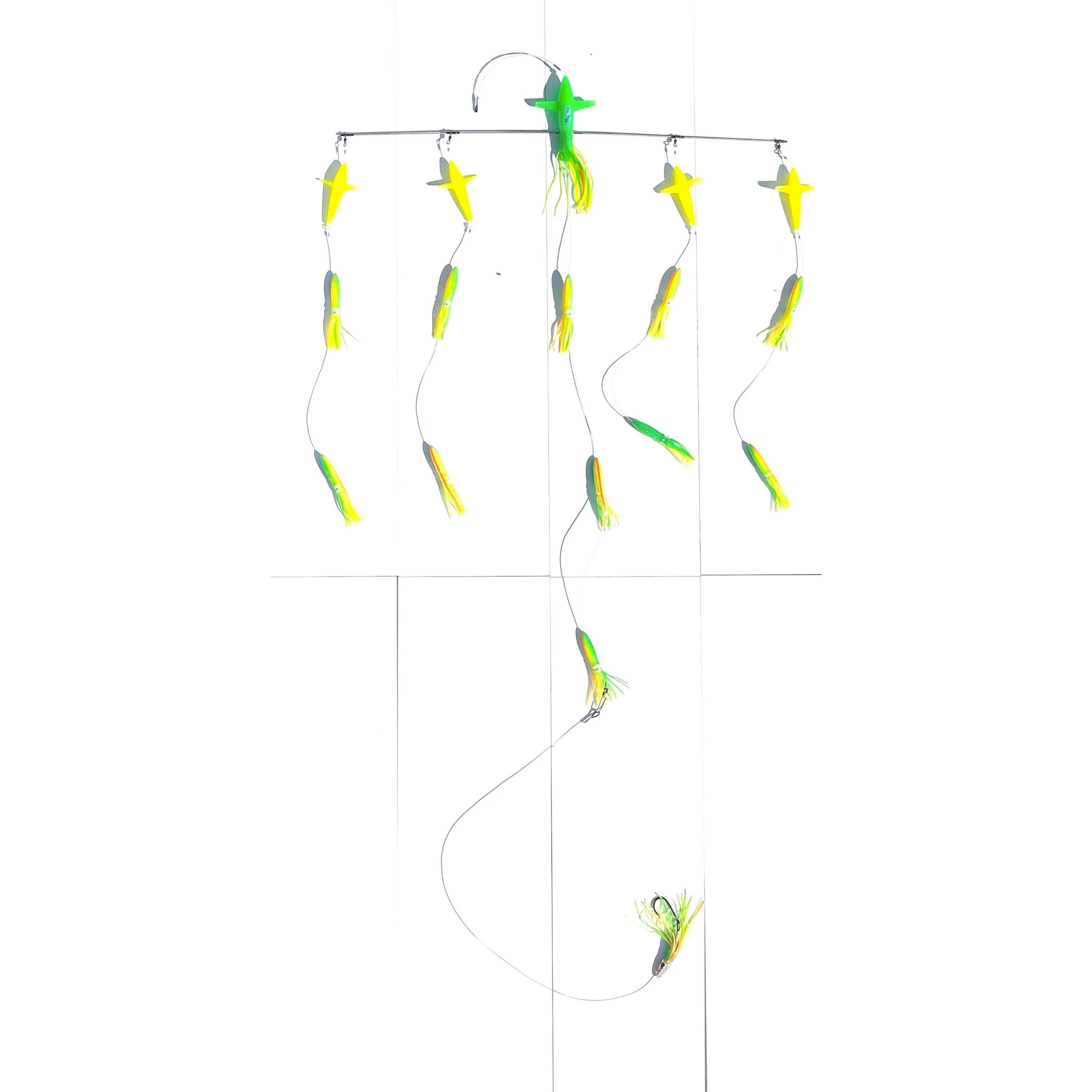 Chatter Lures 36 Splash Bar - 6 Pack Floating Squid Lures for Saltwater Fishing - Perfect for Kayak, Pier, and Shore Fishing Adventures