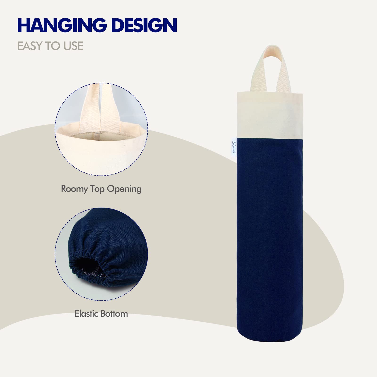 Wall Mount Plastic Bag Holder - Kitchen Storage & Organizer for Grocery Bags
