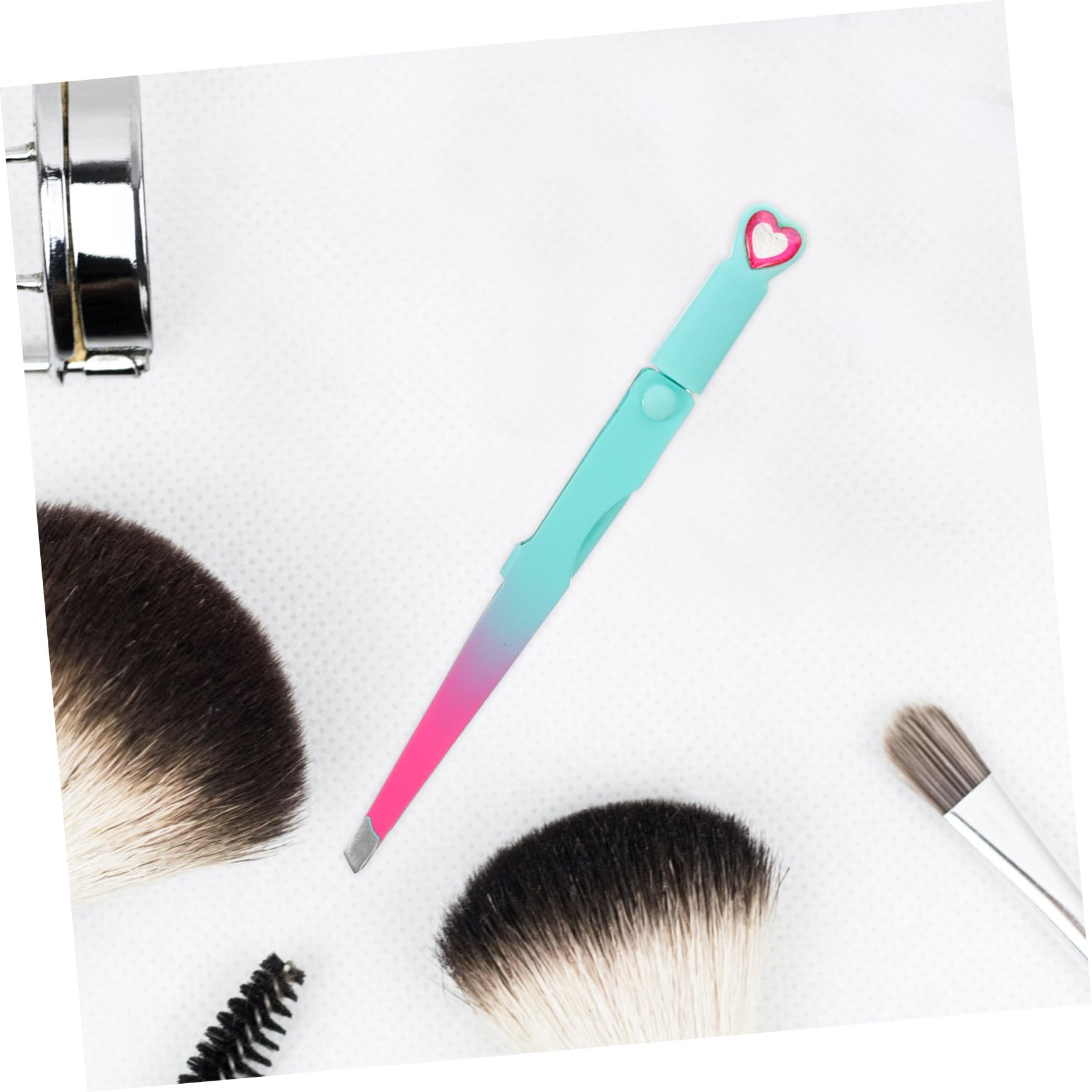 3-in-1 Eyebrow Trimmer Kit for Women - Stainless Steel Tweezers & Eyelash Applicator - Precise Grooming Tool for Eyebrows & Lashes - Perfect for Home Use & Travel Makeup Kit