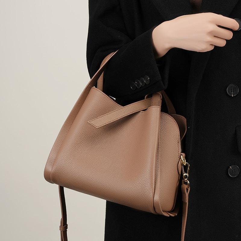 Genuine Leather Crossbody Bag for Women - Stylish Tote, Shoulder & Bucket Bag - Perfect for Work, Travel & Everyday Use