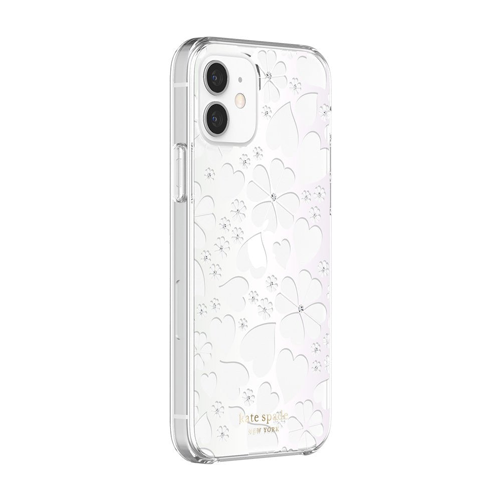 KSNY Shockproof Hardshell Case for iPhone 12 & iPhone 12 Pro - Floral Design Scattered Flowers Pattern | Slim Protective Phone Cover for Everyday Use, Travel & Outdoor Activities