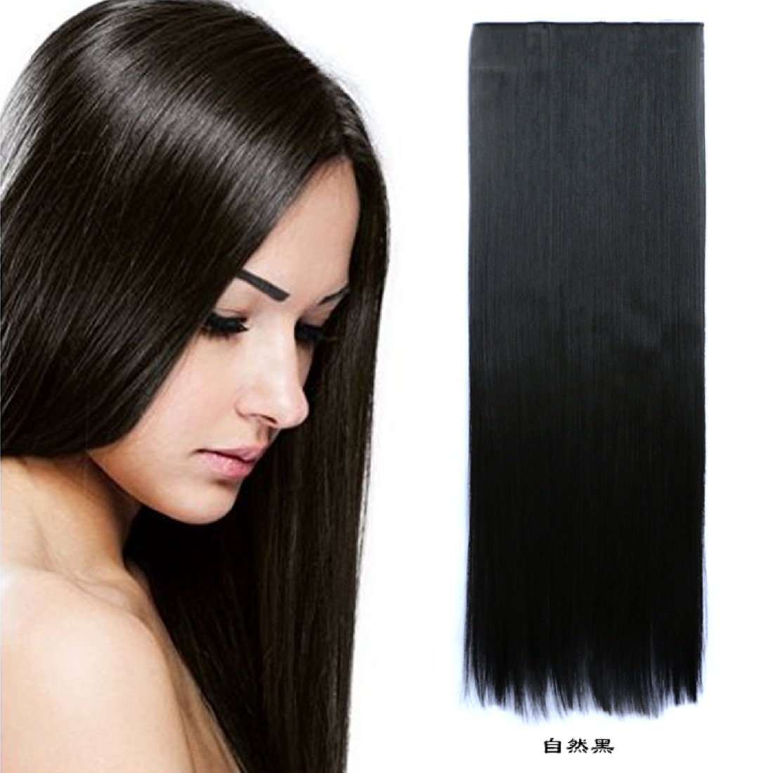 Samyak 5 Clip-in Hair Extensions for Women - Straight Human Hair Extensions for Length & Volume - Perfect for Parties, Weddings & Daily Styling