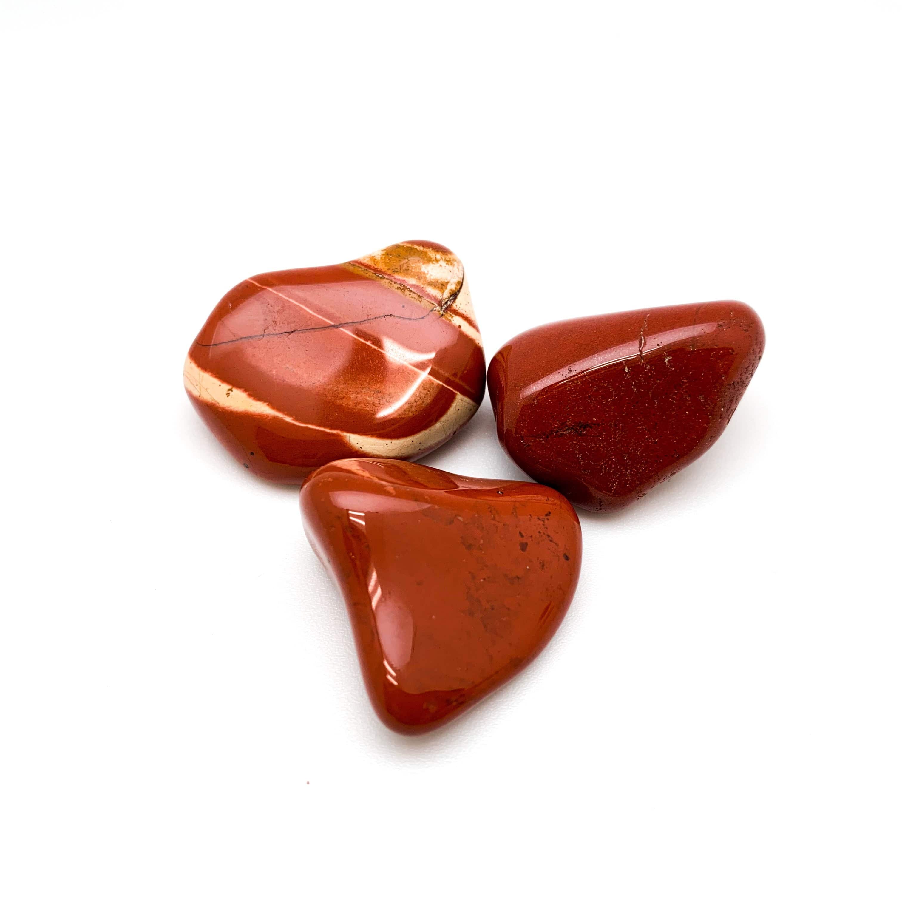 Healing Flower Jasper Tumbled Pocket Stone - Natural Polished Gemstone for Stress Relief, Meditation & Positive Energy - Perfect for Home Decor, Office Desk & Spiritual Gifts