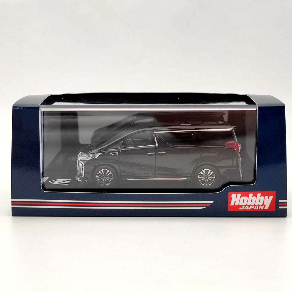 1/64 Scale Hobby Japan Toyota Alphard (H30W) Custom Black Diecast Model Car - Collectible Toy Gift for Car Enthusiasts & Display for Home, Office, or Showcase