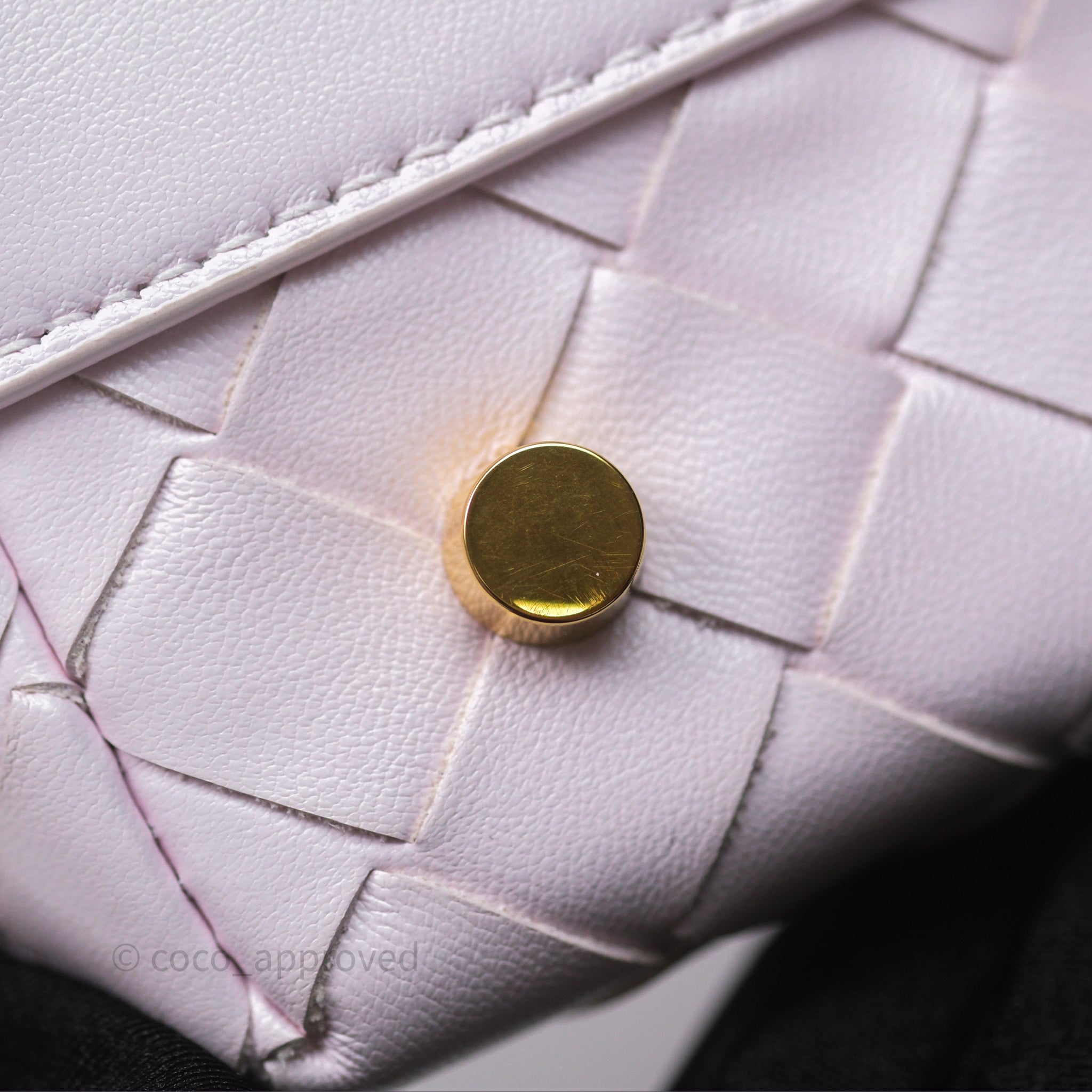 Bottega Veneta Wallace Pink Intrecciato Leather Crossbody Bag with Gold Hardware - Perfect for Women's Fashion, Date Night & Luxury Gift Giving
