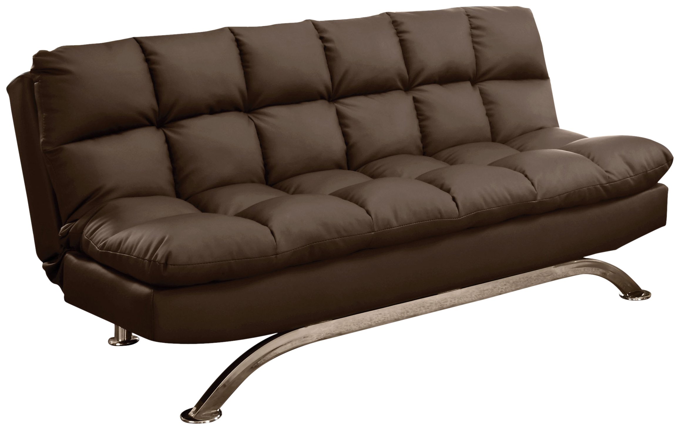 Furniture of America Adelle Convertible Sofa Bed - Dark Espresso Futon for Small Spaces | Living Room, Guest Room & Studio Apartment