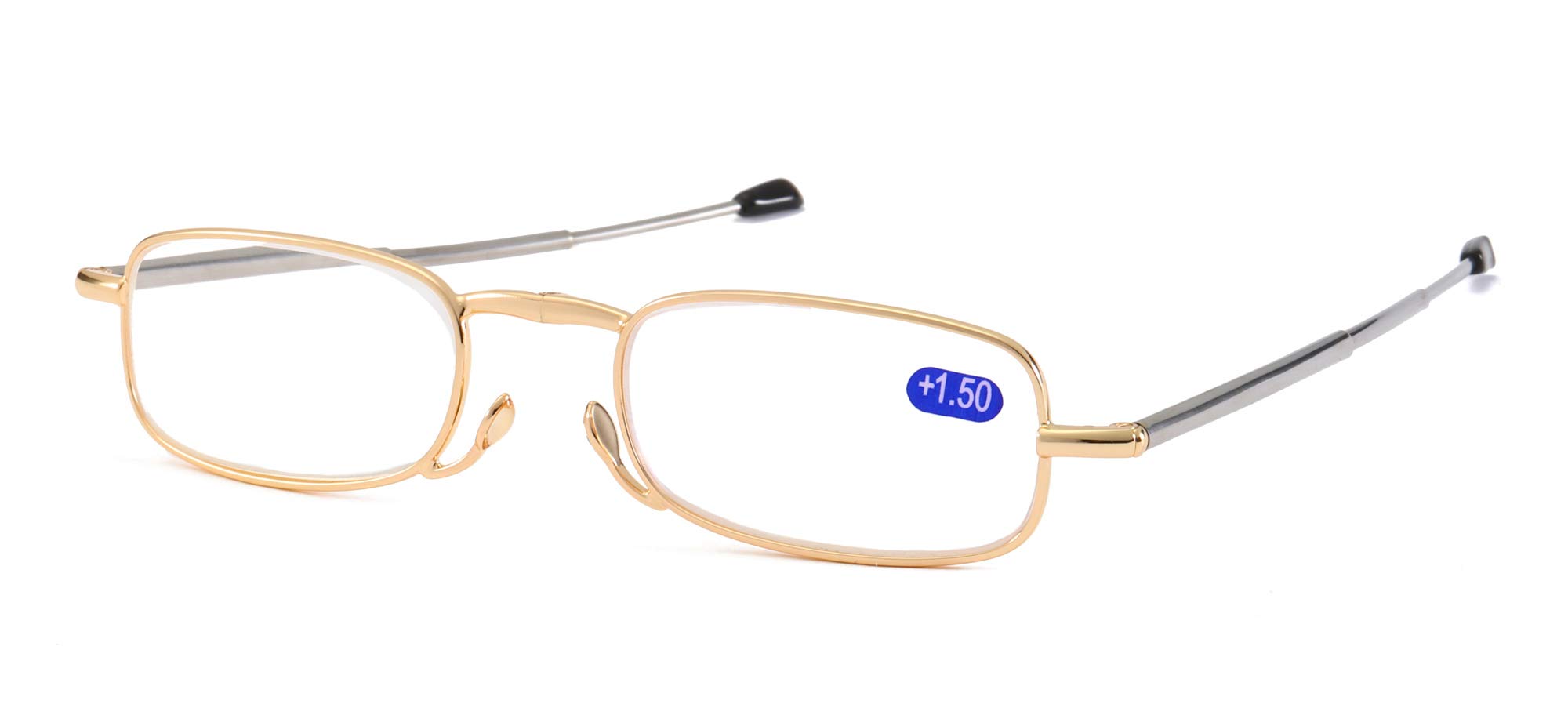 SOOLALA Ultra Lightweight Reading Glasses - Compact Foldable Readers for Men & Women - Perfect for Travel, Reading, and Everyday Use