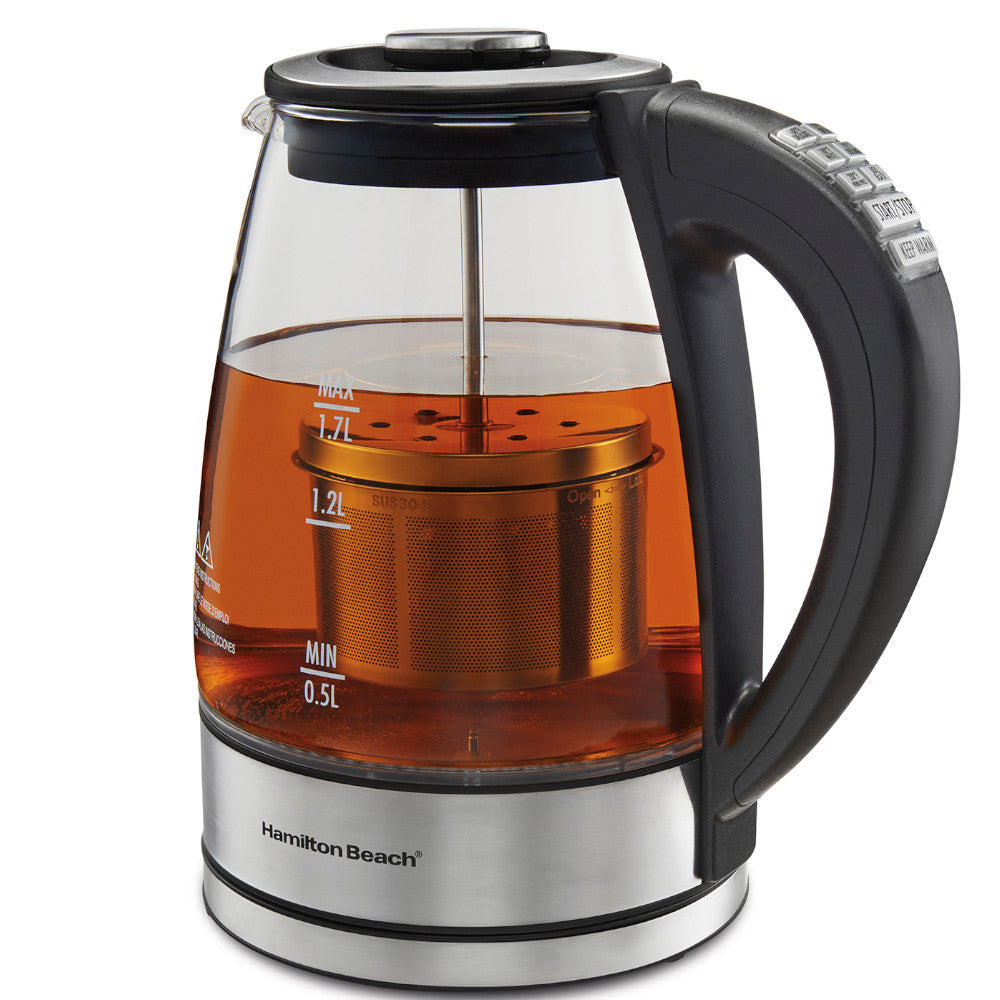 Best Hamilton Beach 1.7L Variable Temperature Electric Kettle with Removable Tea Infuser - Perfect for Home, Office & Tea Lovers (Model 40942C)